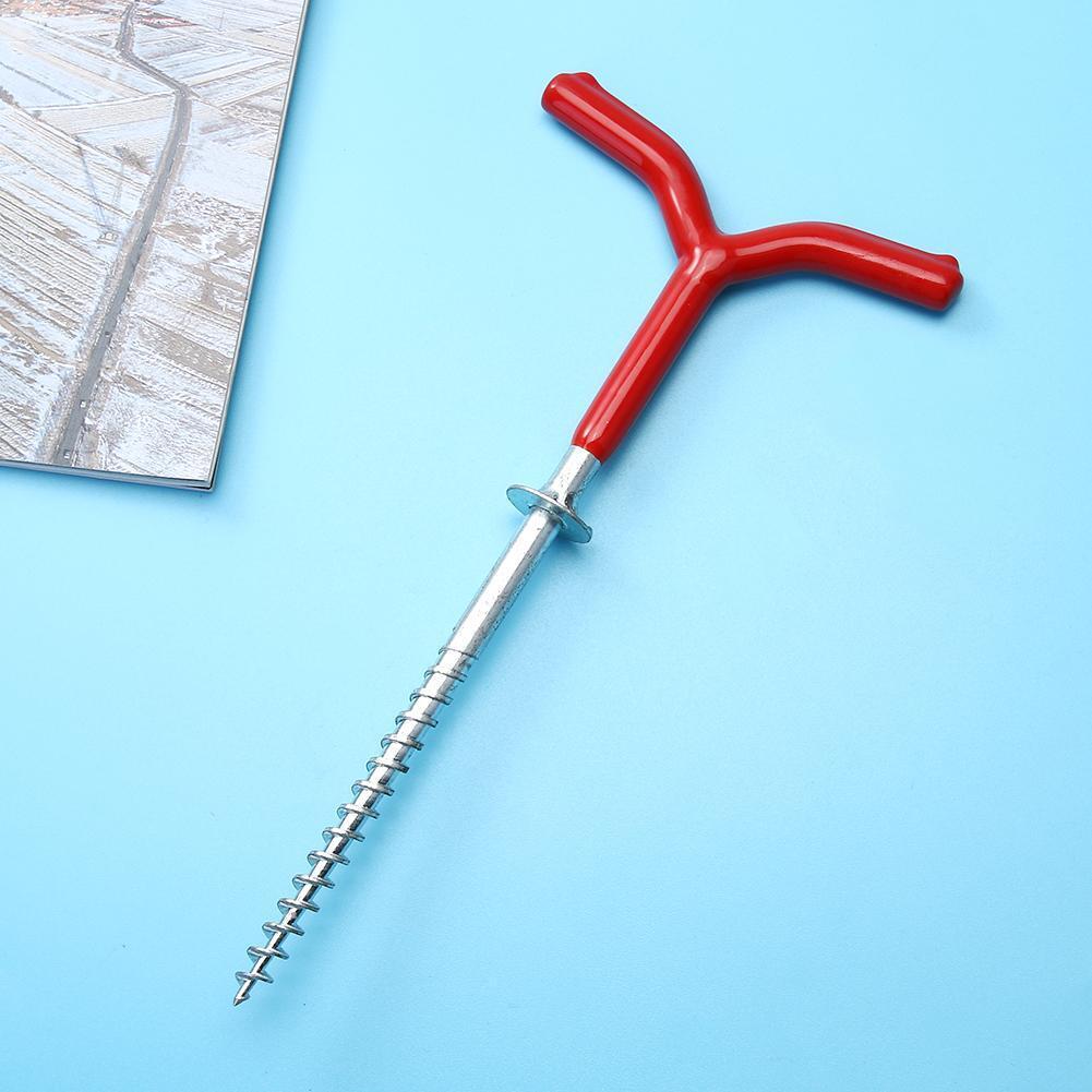 Outdoor Screw Fixed Nail Ice Auger Spiral Drill Rod Holder Fishing Tackle