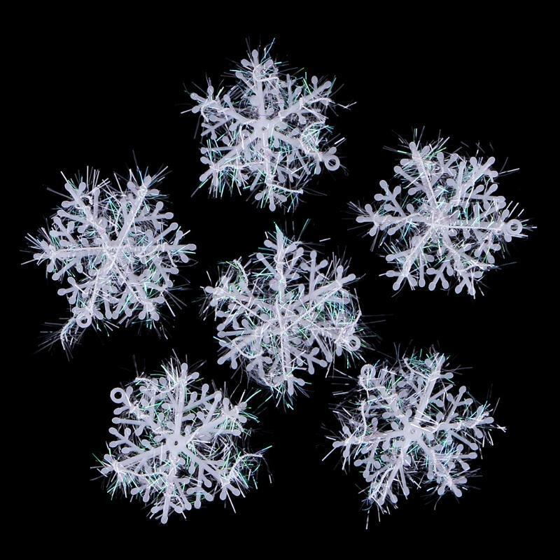 6PCS For Wall Windows Decor Christmas Snowflake Hanging Decorations 6cm