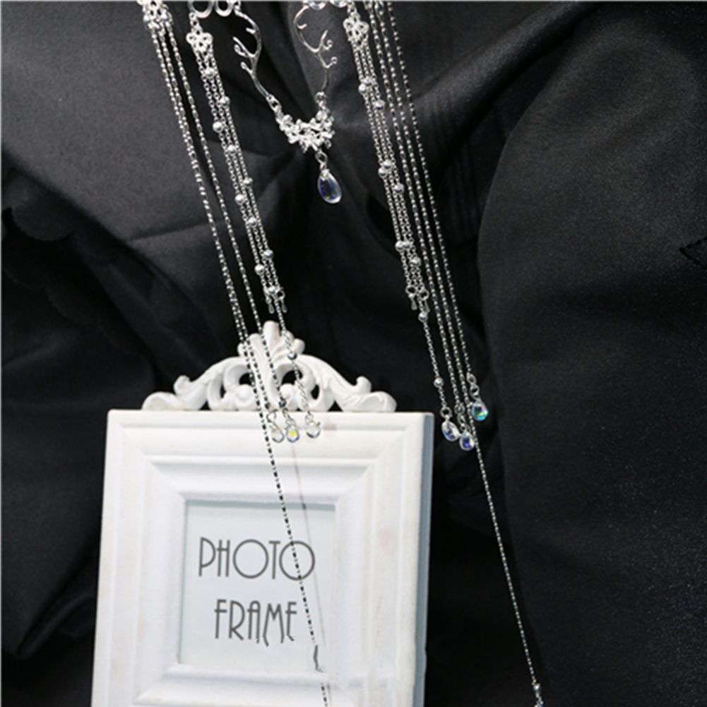 Antiquity Headdress Rhinestone Fringed Forehead Chain Long Tassel Headwear
