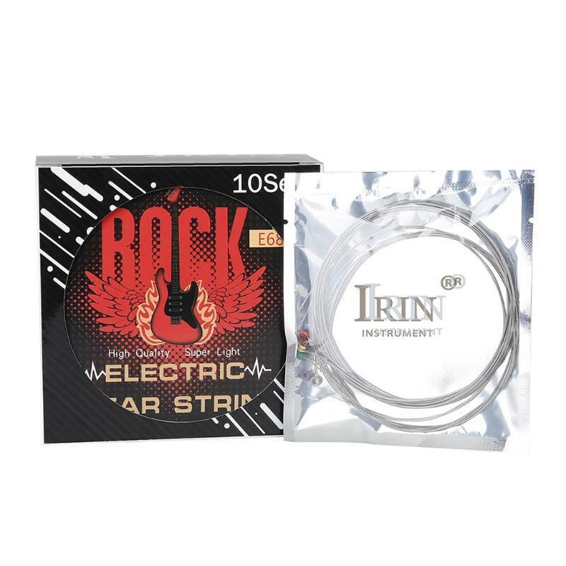 6pcs/set Electric Guitar Strings Set Stainless Steel String Bright Tone Light
