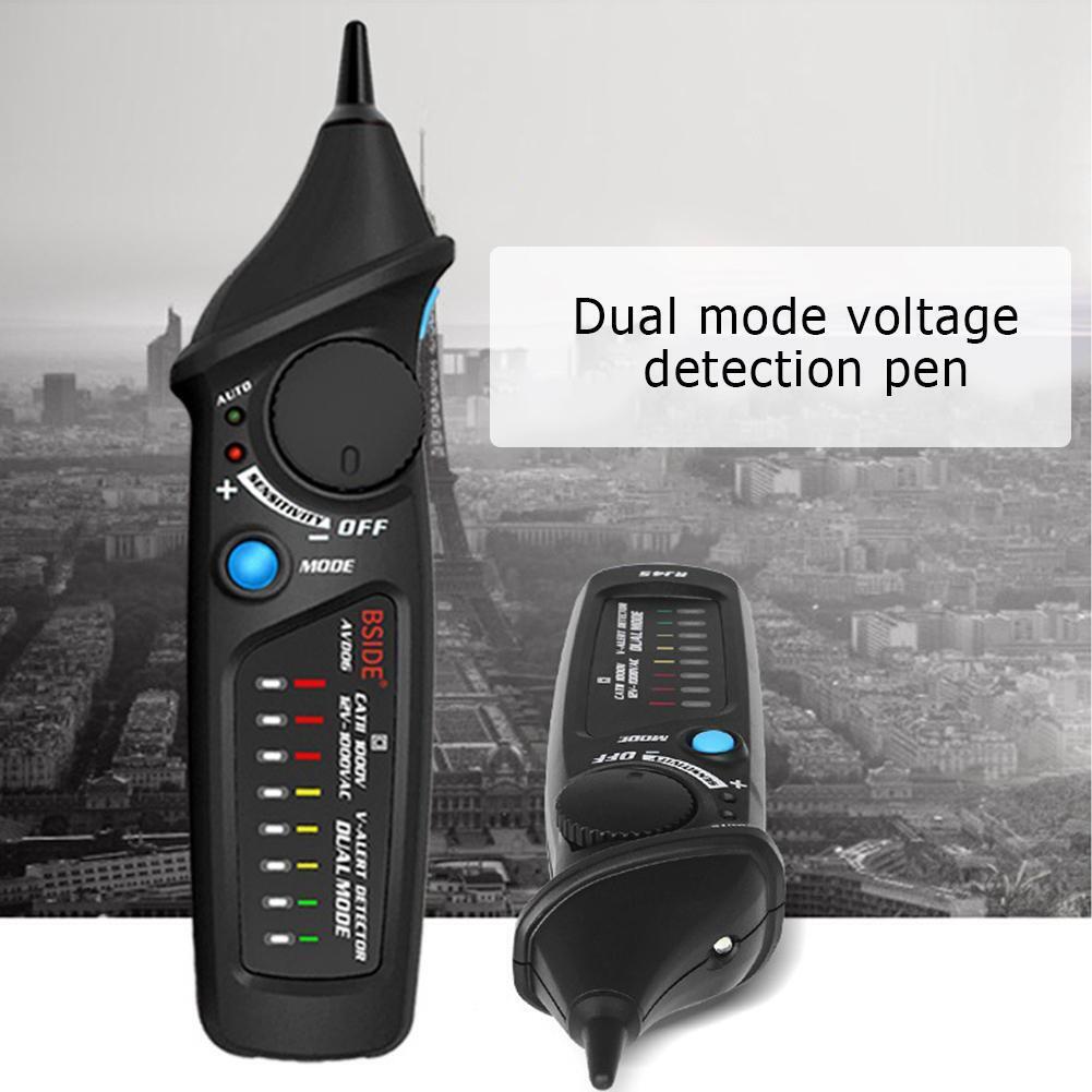 BSIDE Non-Contact AC 12-1000V Voltage Detector LED Light Voltage Test Pen