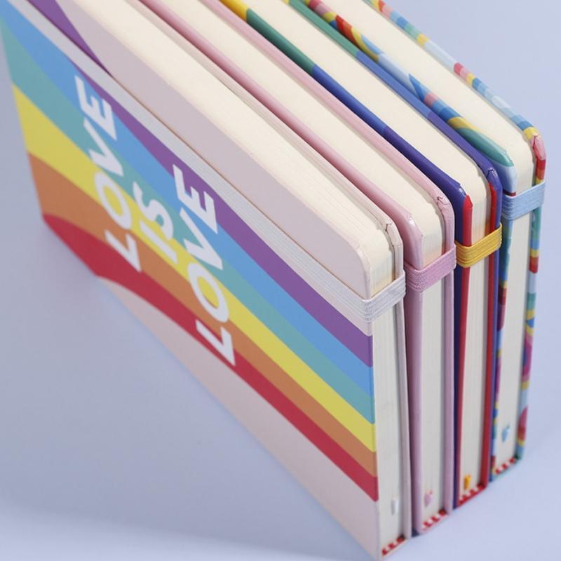 A5 Rainbow  Notepad Hardcover Sketchbook Office Notebook 192 Pages for Office
