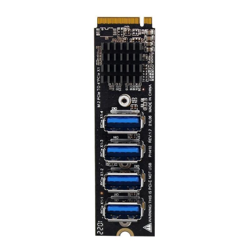 M.2 M Key SSD to PCIE 3.0 X1 Adapter M Key Card Support 2230 -2280 SSD Bracket