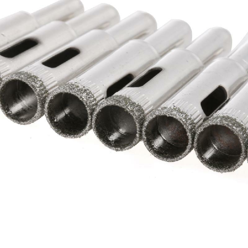 10Pcs 10 mm forage diamant base Coated Bits Scie Carreaux verre Céramique Marbre