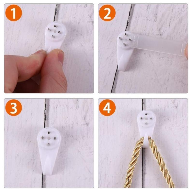 50 Pcs/Pack 2-in-1 Wall Hangers Utility Wall Hanger Set Home School DIY Supplies
