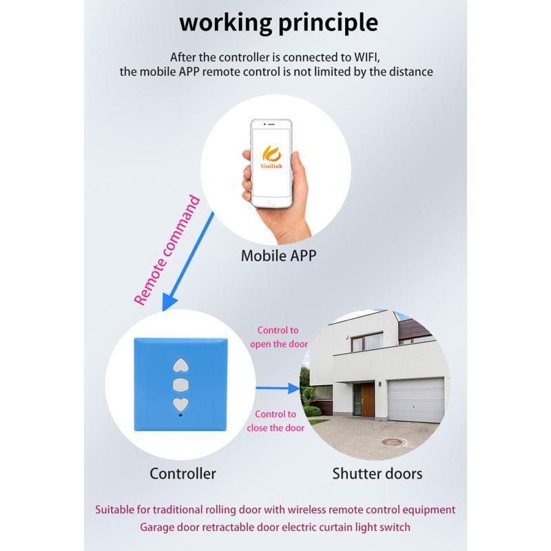 WiFi Smart Garage Door Opener Remote APP Control Compatible with Sinilink