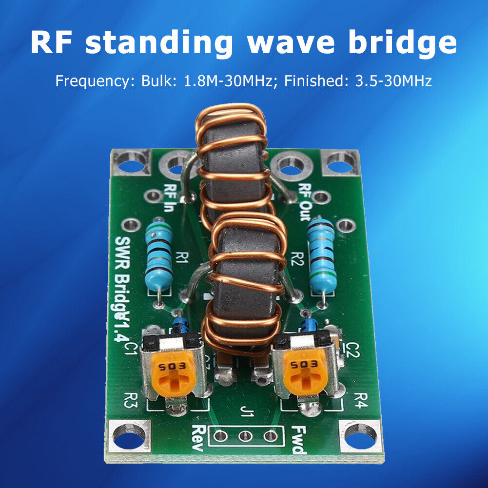 3.5-30MHz RF SWR Stand Wave Ratio Bridge Radio Frequency Kit (Complete Set)