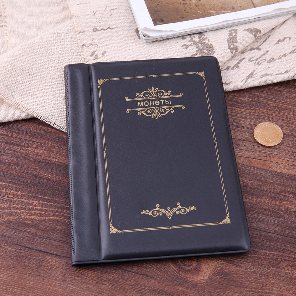 Russian Coin Album 10 Pages 120 Pockets Coin Collection Book Holder(Black)