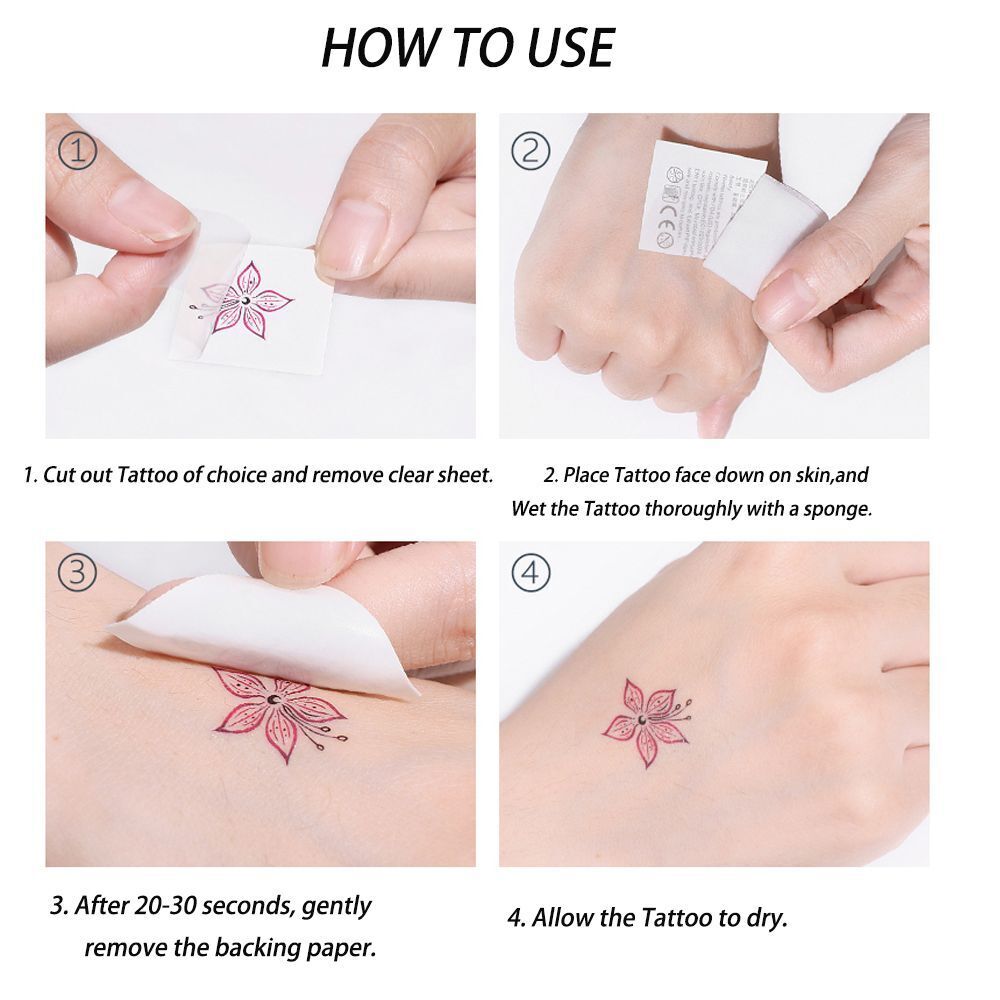 New Waterproof Temporary Luminous Stars Flowers Body Tattoos fluorescent notes