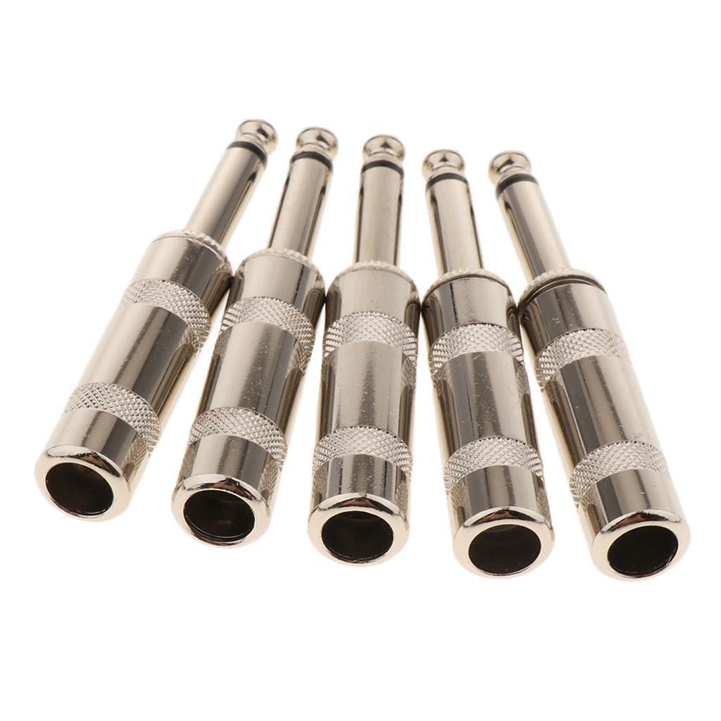 5 Pieces 6.35mm (1/4 inch) TRS, AUX Stereo Audio Headphone Jack Adapter