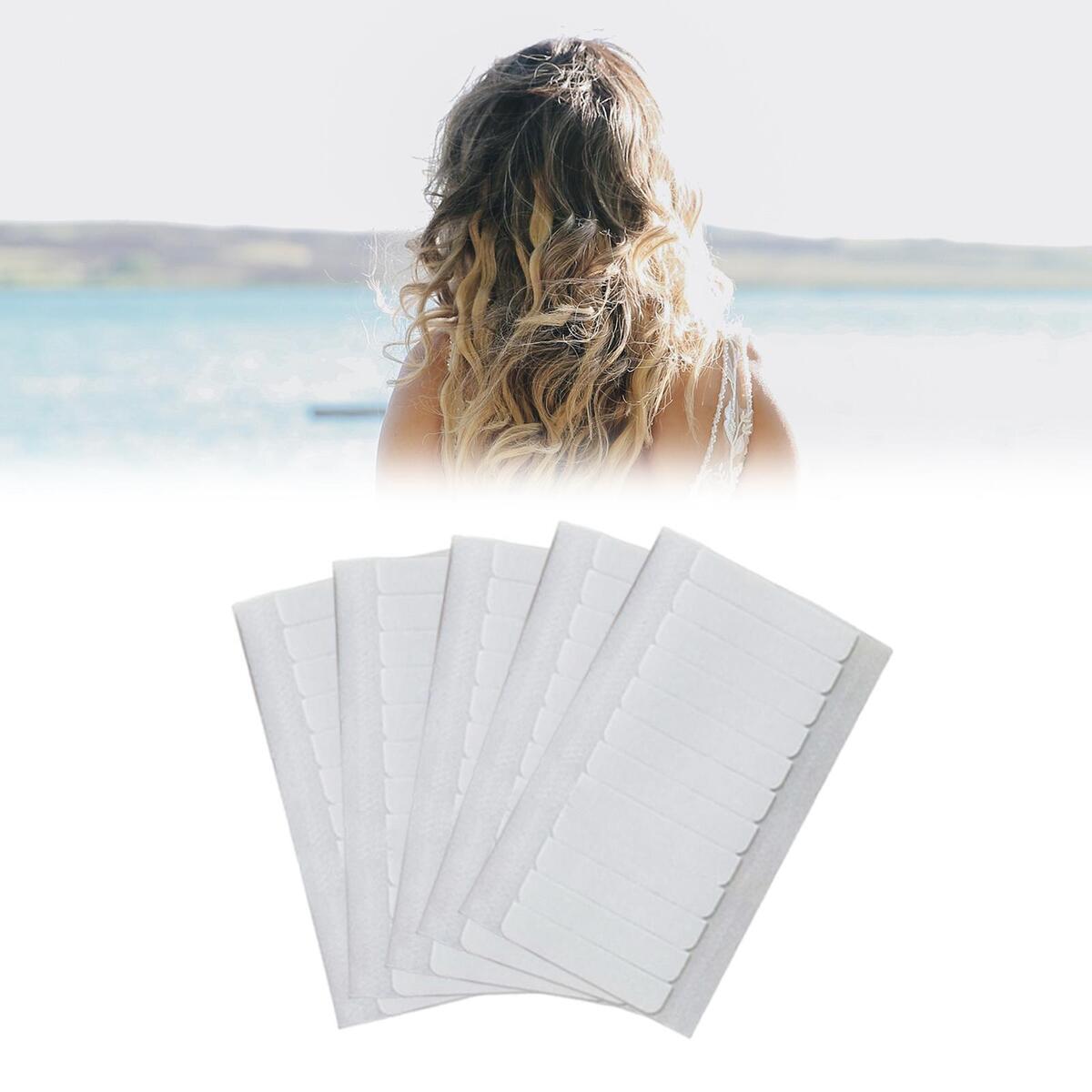 Bun extension Tape  Double Side  Tape Straight Strip 4 x 0.8 cm