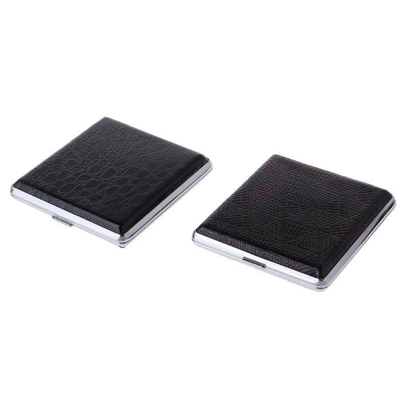 Leather Cigarette Case Personalized Creative 20 Sticks with Rubber Band Gift Box