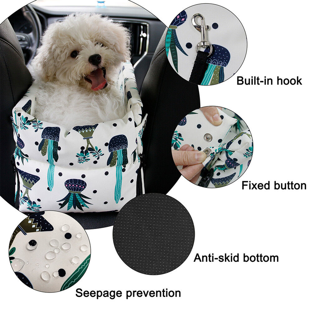 Pet Dog Carrier Car Seat Cover Carry House Printed Basket for Small Cat Dog