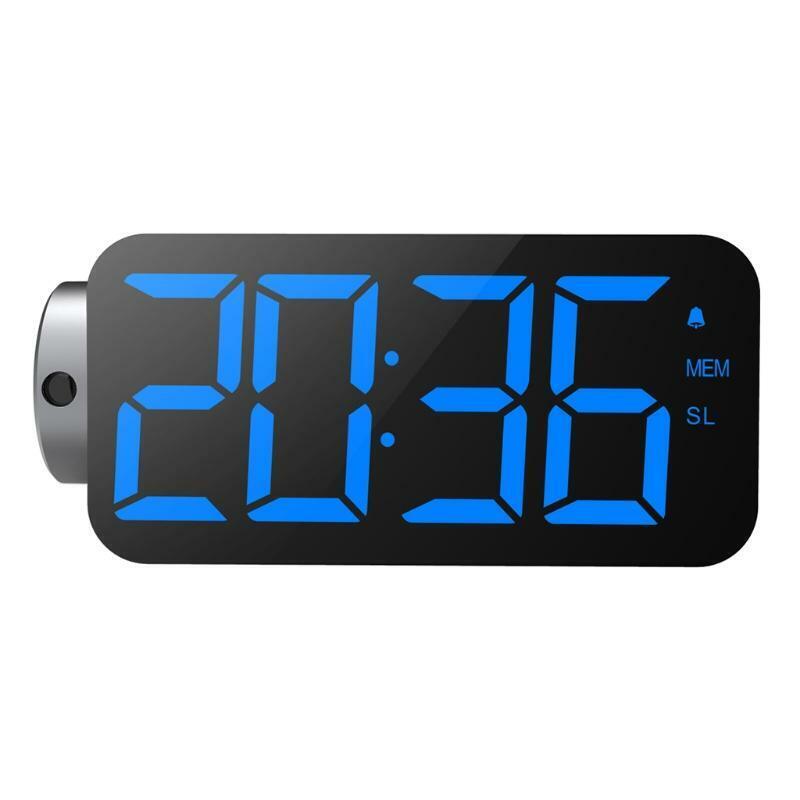 Alarm Clock Projection on Ceiling w/ Large 7 LED Display & Dimmer 180°Projector