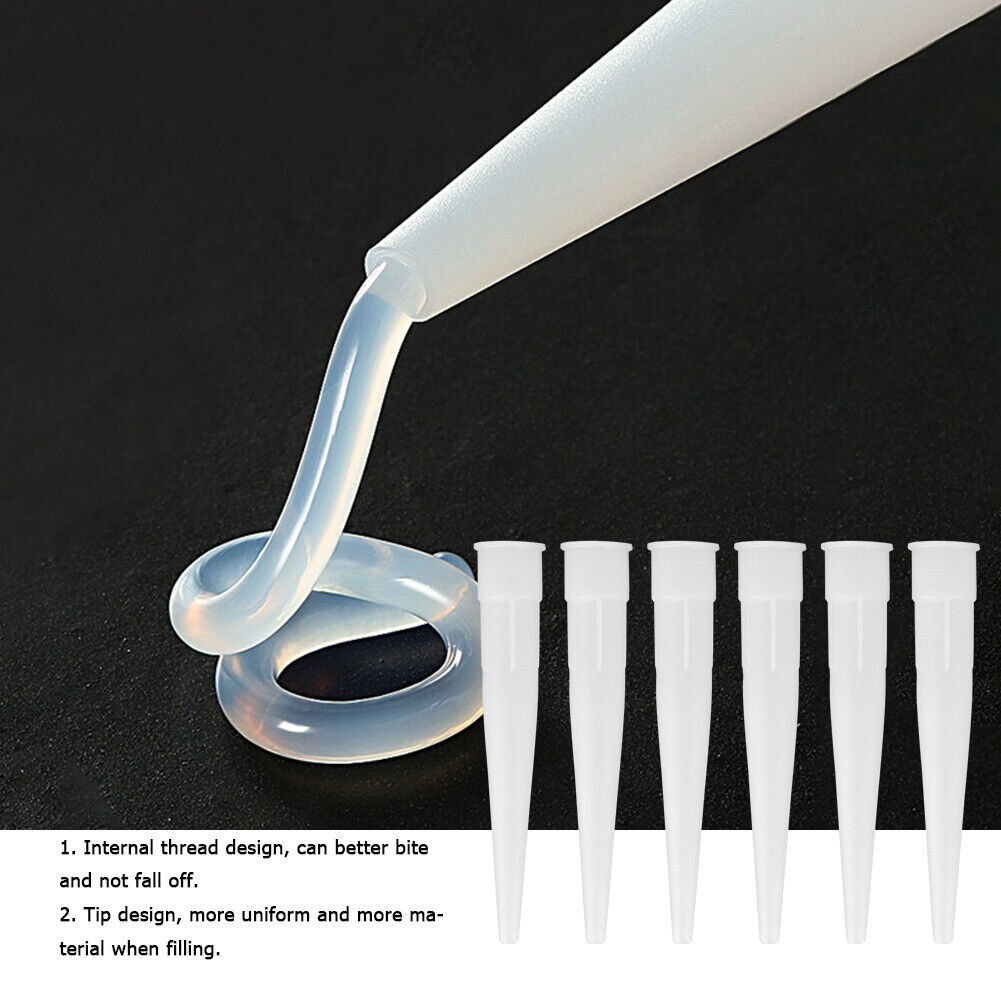 Caulking Nozzle Glass Glue Tip Sealant Finisher Grout Seam Tools (20pcs)