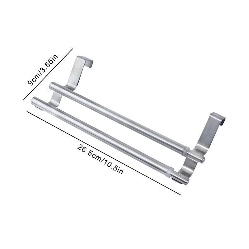 Wall Hanging Towel Bar Double-Layer Retractable Hanger Bathroom Accessories