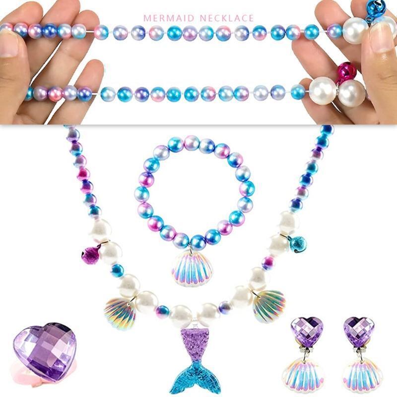 Fish Tail Necklace Bracelet Ring Earrings Set Jewellery Cute Gift for Girl