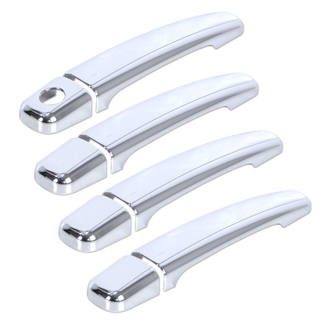 Triple Chrome Car vehicle Door Handle Covers Trim Cap forPeugeot 307 Citroen Li