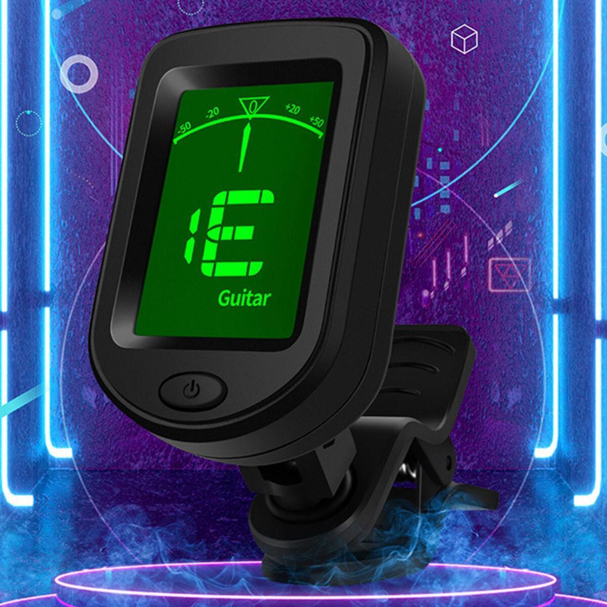Clip Digital Guitar Accessories 360 Degree Rotatable LCD for Ukulele Violin