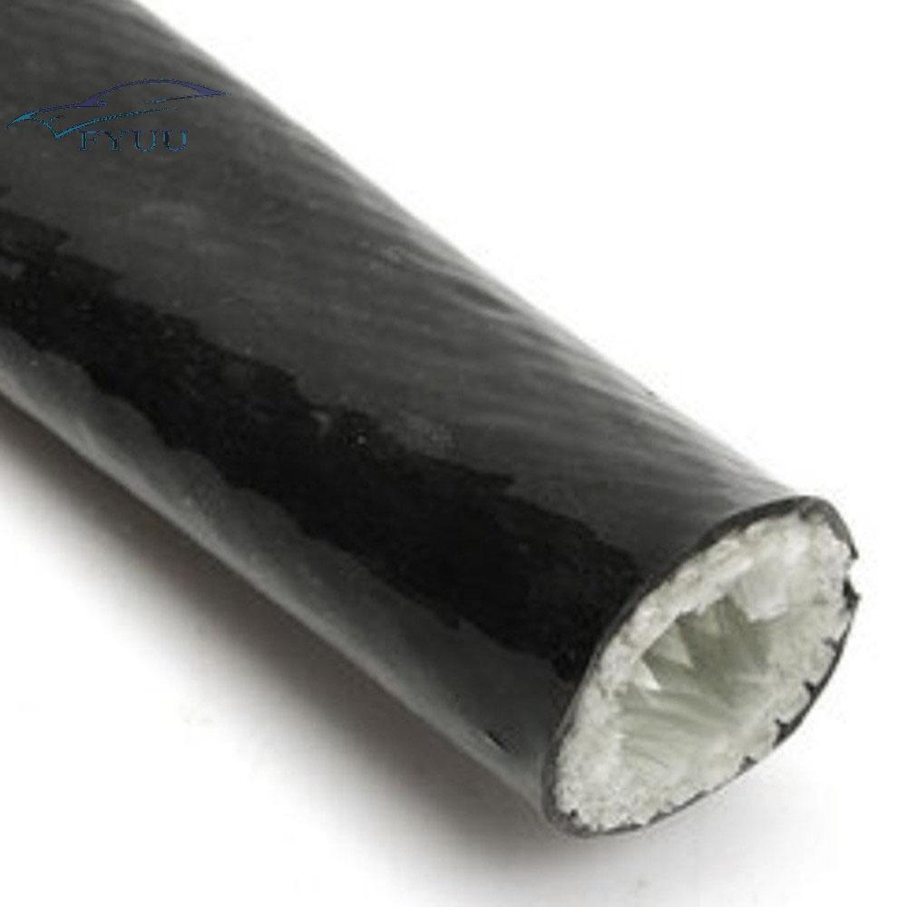 1m/3.3ft 10mm ID Black Fire Sleeve Braid Flame Heat Shield For 6AN Oil Fuel Line