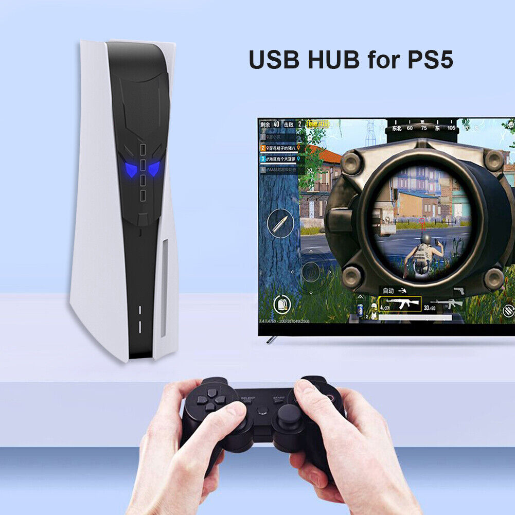 4 Port USB Hub Splitter for PS5 PS4 Xbox One S Series X Nintend Switch