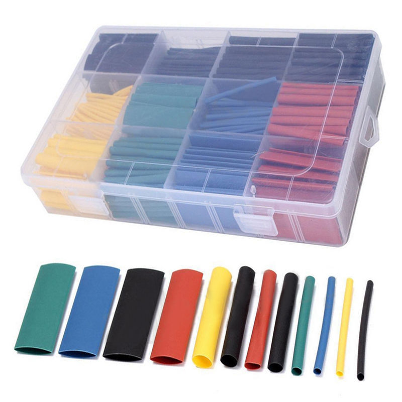 530pcs Heat Shrink Tubing Tube Assortment Wire Cable Insulation Sleeving Kit
