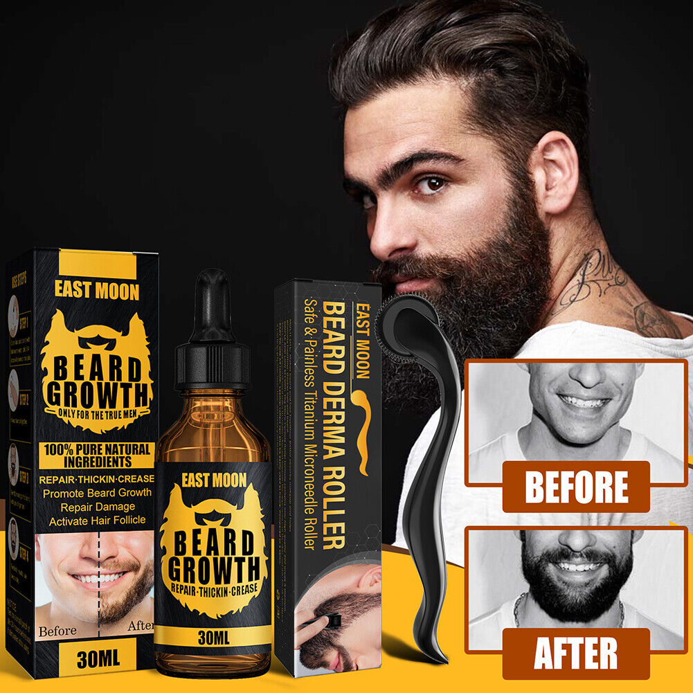 Beard Growth Roller Anti Hair Loss Beard Growing Essential Oil for Men (01)