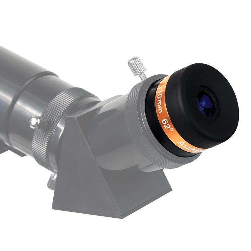 Spherical High-definition Eyepiece 1.25'' 10mm 62 Degree Wide Field Aspheric Len