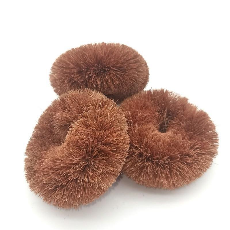 Natural Coconut Brown Non-stick Oil Pot Brush Cleaning Brushes Dish Washing