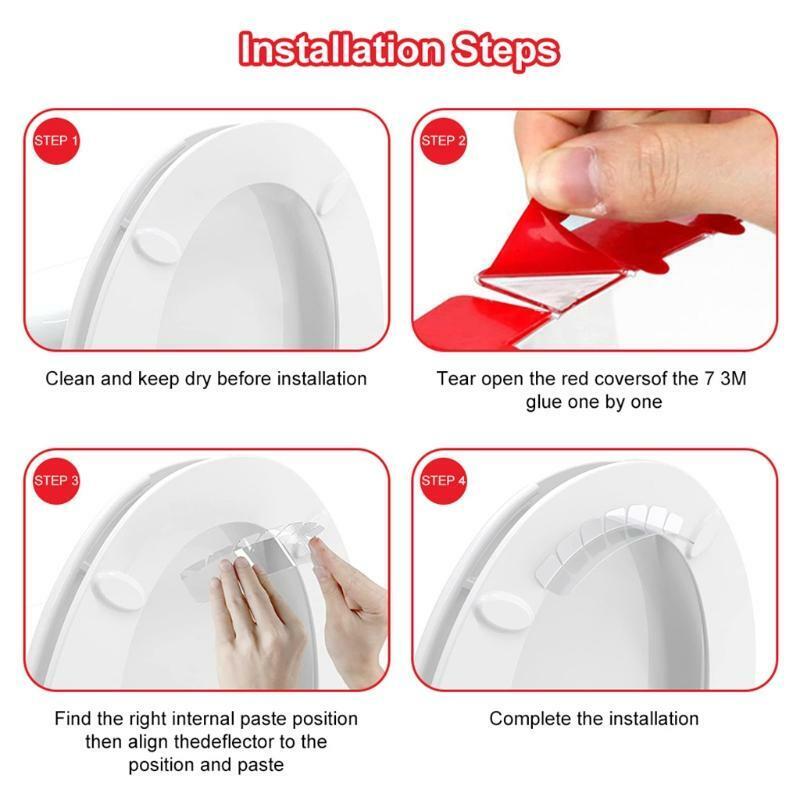 Pee Guard for Toilet Prevent Splashing Urine, Urine Deflector with Superglue