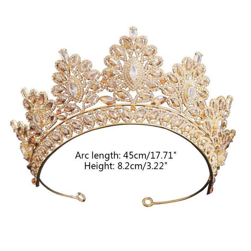 Baroque Bride Big Crown Tiara Jewelry Hair Band New Wedding Dress Accessories