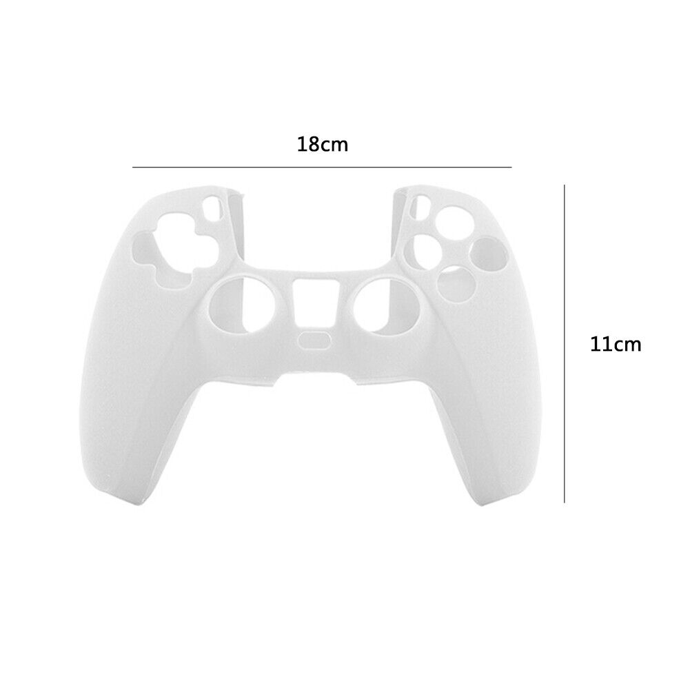 Silicone Game Controller Cover for SONY PS5 Joystick Skin Case (White)