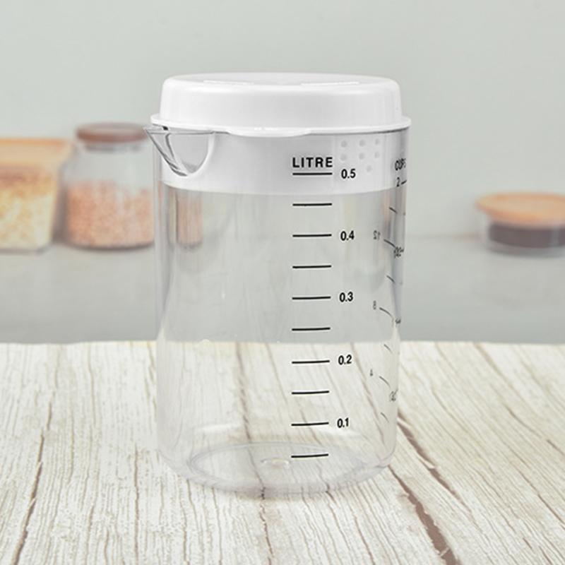 Clear Scales Beaker Mug 500ml Plastic Baking Measuring Cup Mixing Pitcher