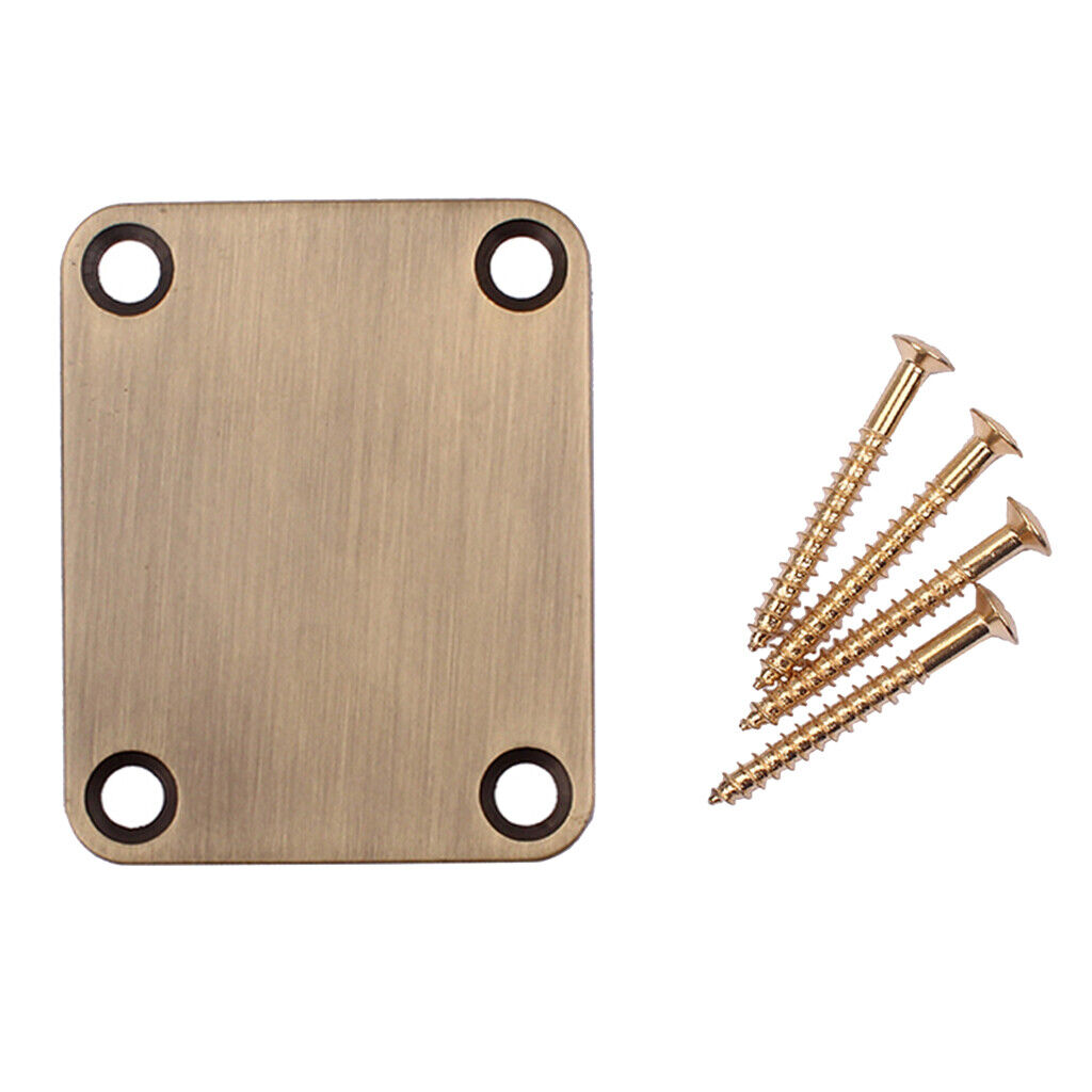 for ST Electric Guitar Neck Plate w/ Screws for Bass Guitar DIY Accessories