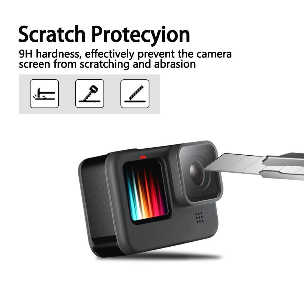 Protective Film Tempered Glass Screen Protector For GoPro Hero 10 Black