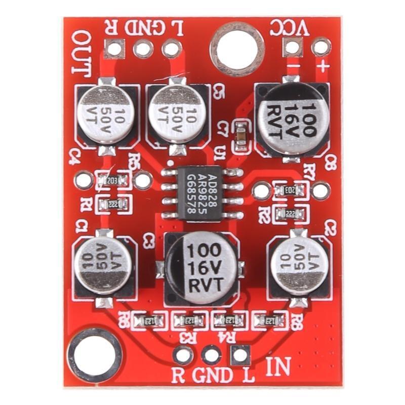 DC 5V-15V 12V AD828 Stereo Preamp Power Amplifier Board Preamplifier Module