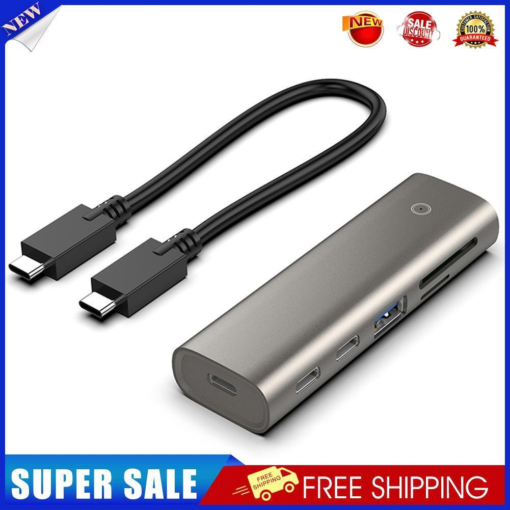 HC463 10Gbps USB 3.1 Gen2 Hub 6 in 1 USB Type C Dock Station for TF Card
