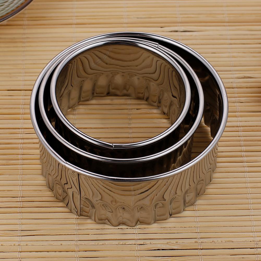 3pcs Stainless Steel Dumpling Mold Dough Press Cutter Pastry Maker Tool