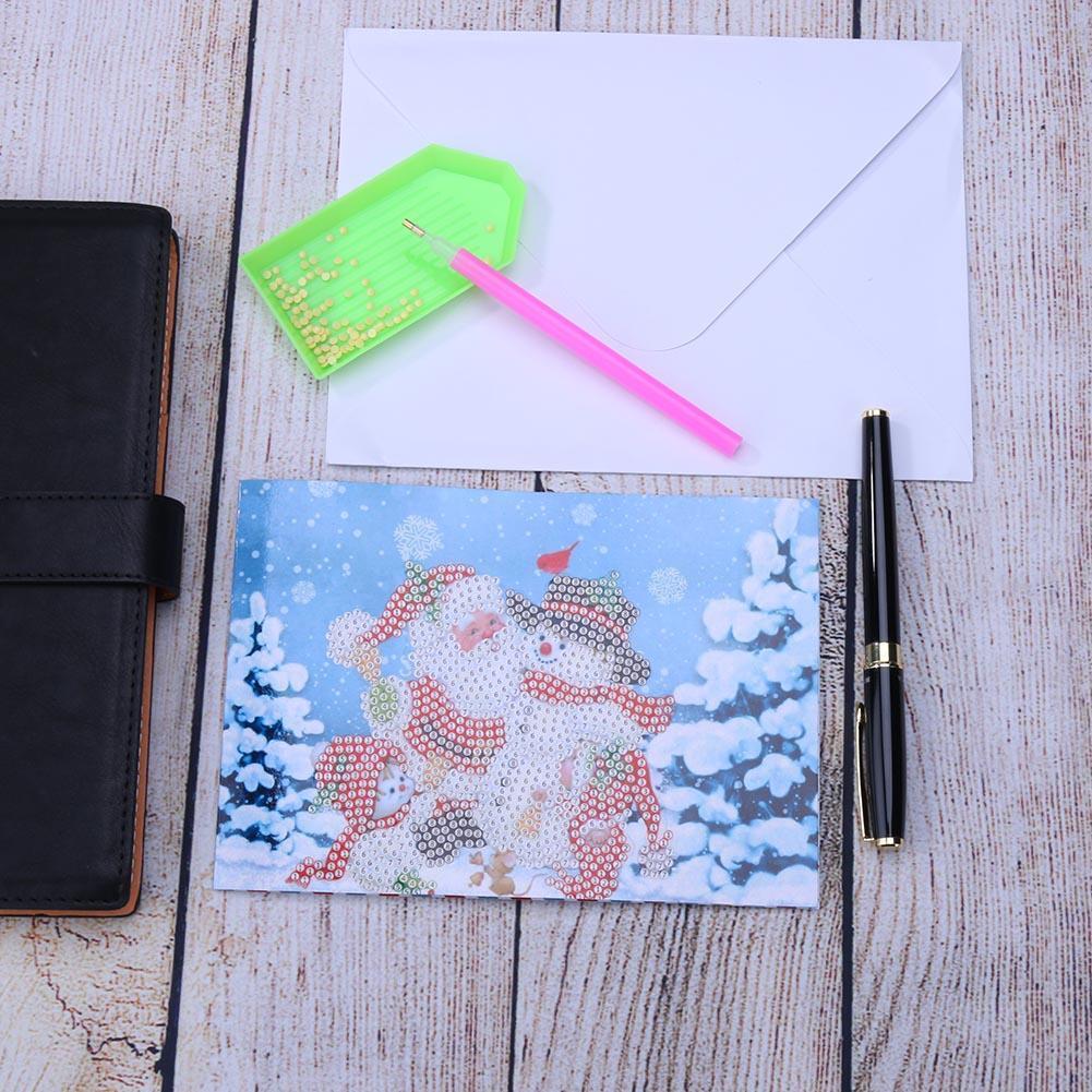5D DIY Diamond Painting Christmas Greeting Cards Cross Stitch Kit (HK015)