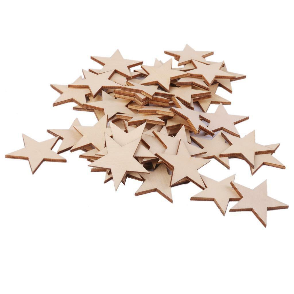 75x Wooden   Thicken   Embellishments Wedding Charms
