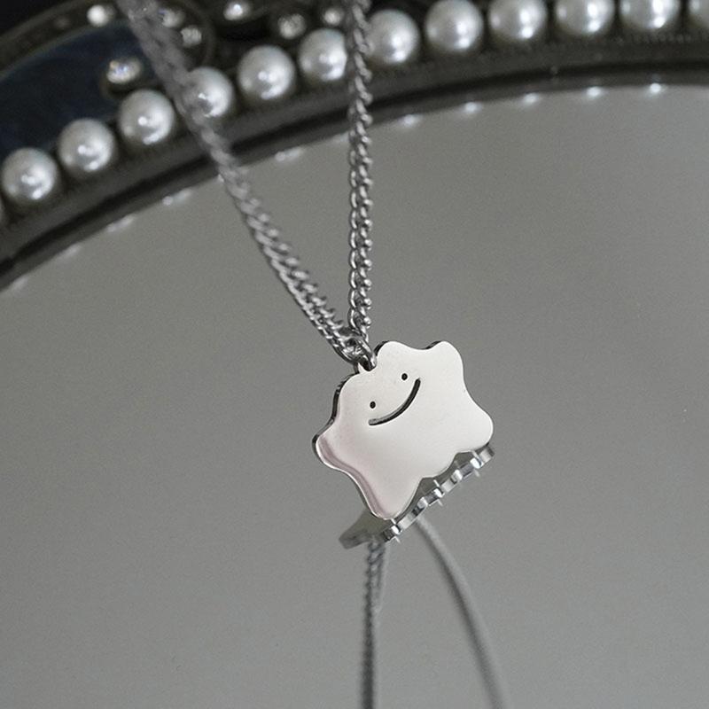 Little Monster Cloud Ghost Face Necklace Niche Design Simple Temperament Gift