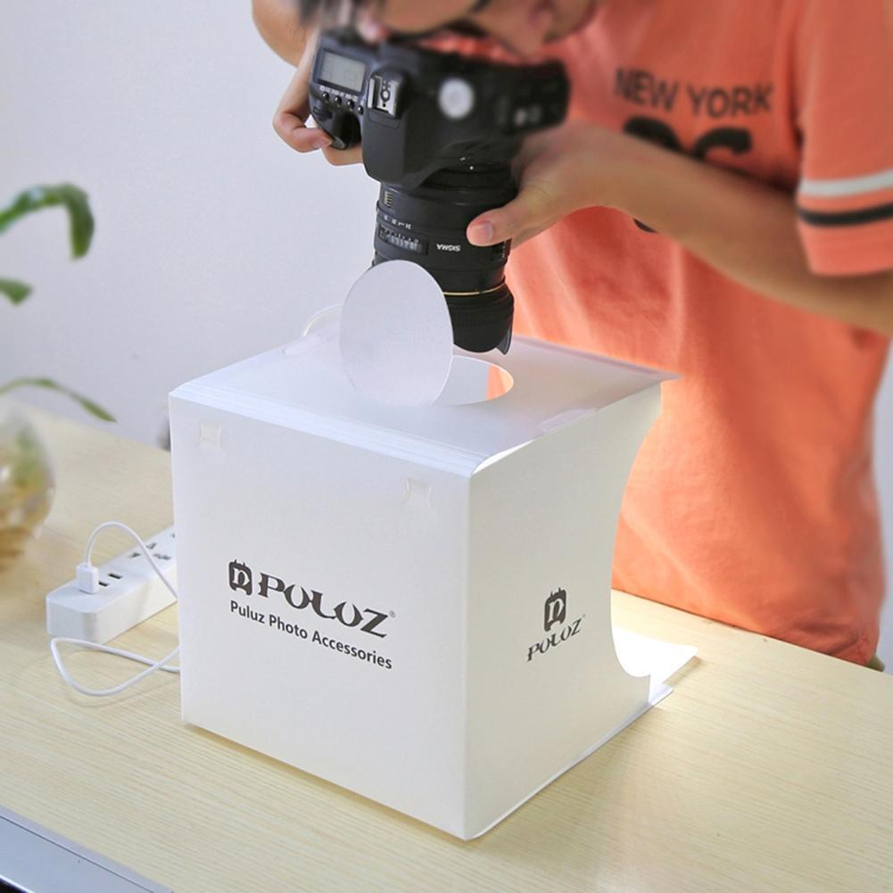 PULUZ Mini Foldable Camera Photo Studio Soft Box LED Photography Light Tent
