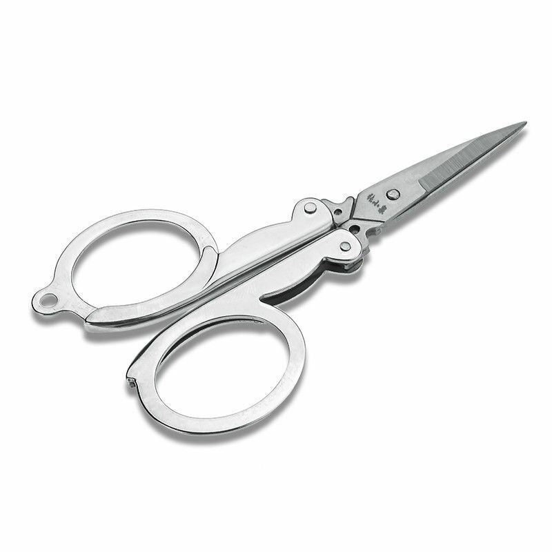 Handy Pair of Folding Scissors Stainles Steel Travel Pocket Foldable Multi User