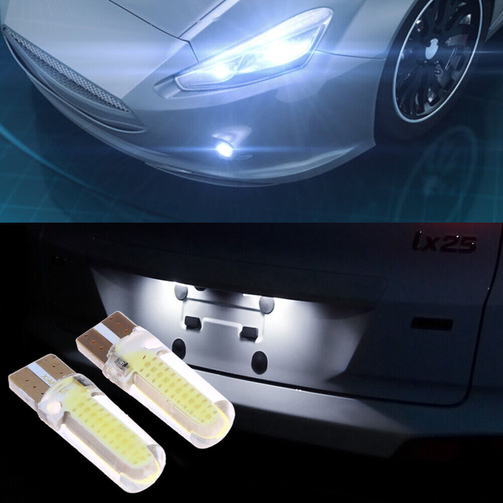 4 X W5W 168 T10 3W Shows Wide Light Silicone License Plate Reading Lamp