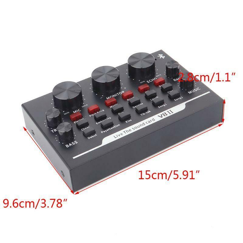 Bluetooth-compatible Sound Card USB Headset Microphone Webcast Live Streaming
