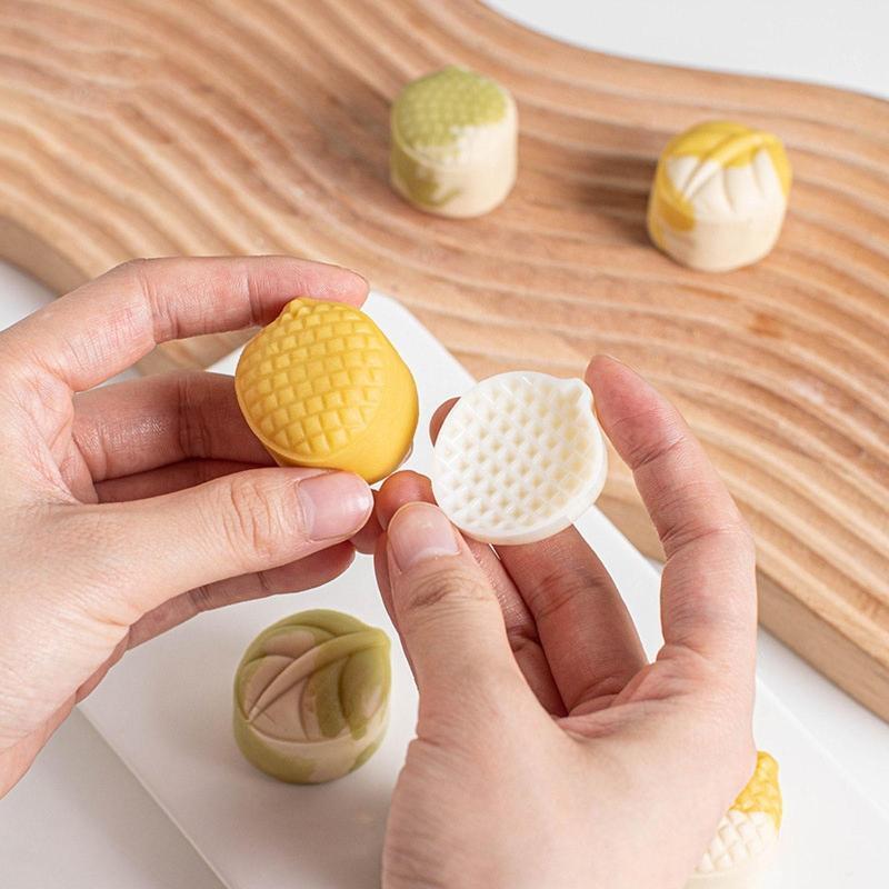Durian Shape Stamps Moon Cake Moulds for Mid-Autumn Festival DIY Baking Mooncake