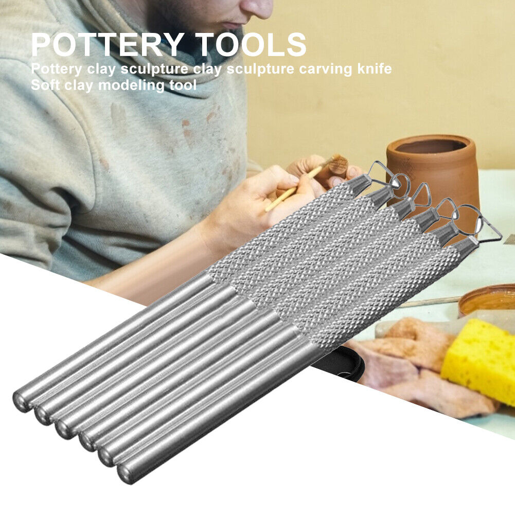 6pcs DIY Aluminum Scraper Pottery Ceramics Craft Clay Sculpting Tools Set