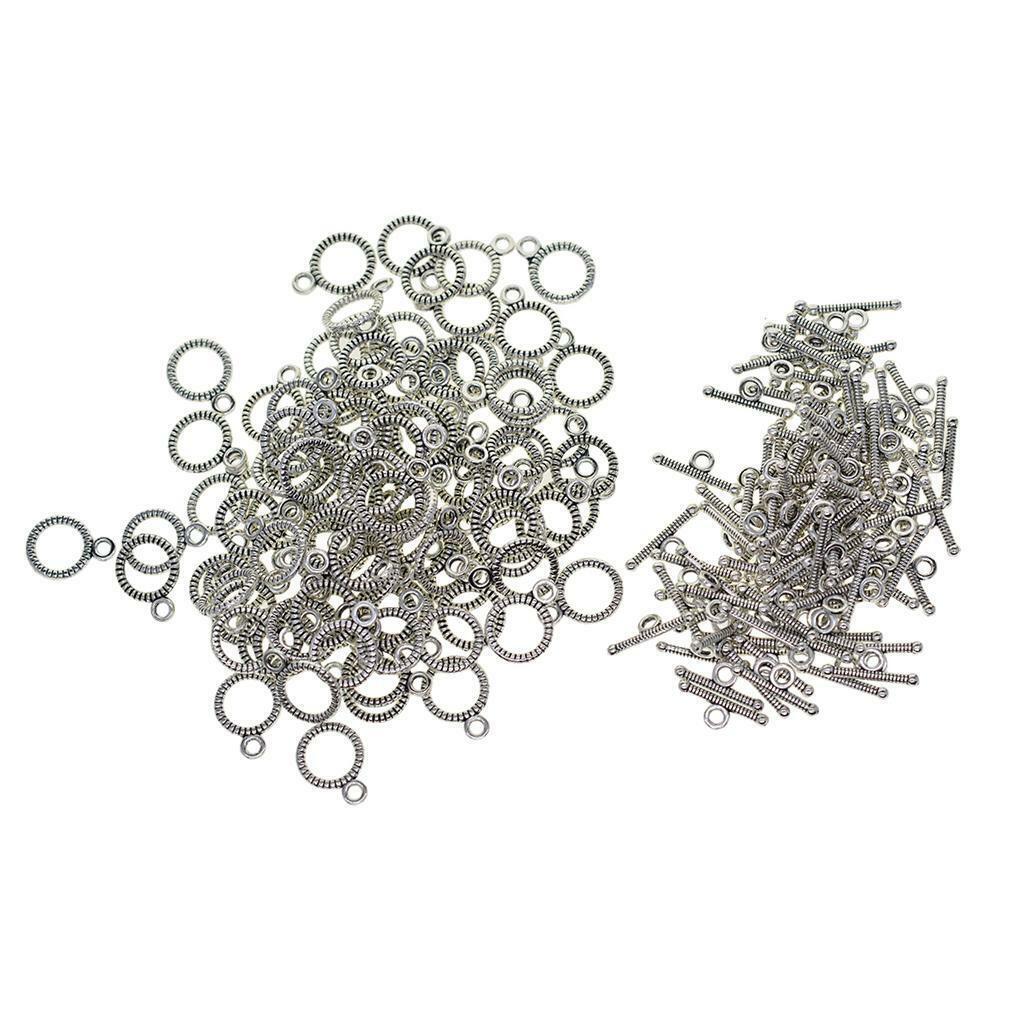 100 * Patterned OT Toggle Clasps Jewelry Making Findings Anklets Connector