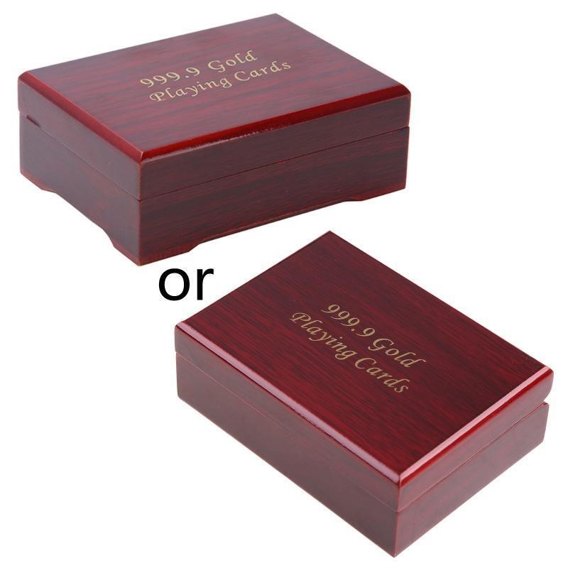Wood Box Playing Cards Case Packing Poker Bridge Wooden Box Poker Card Container