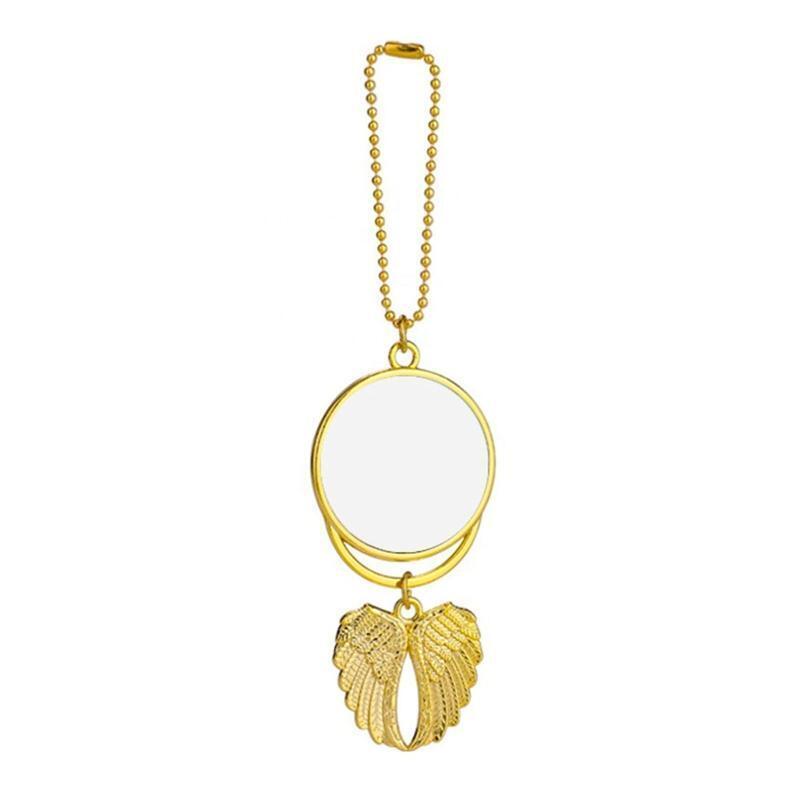 Dye Sublimation Angel Wings Pendant Blank Heat Transfer Printing Jewelry Making